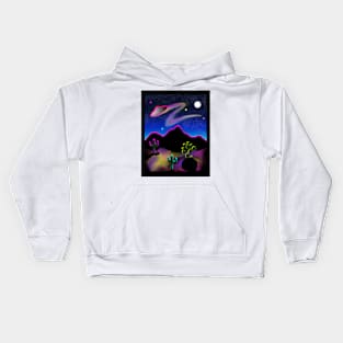 UFO Desert Party Kids Hoodie